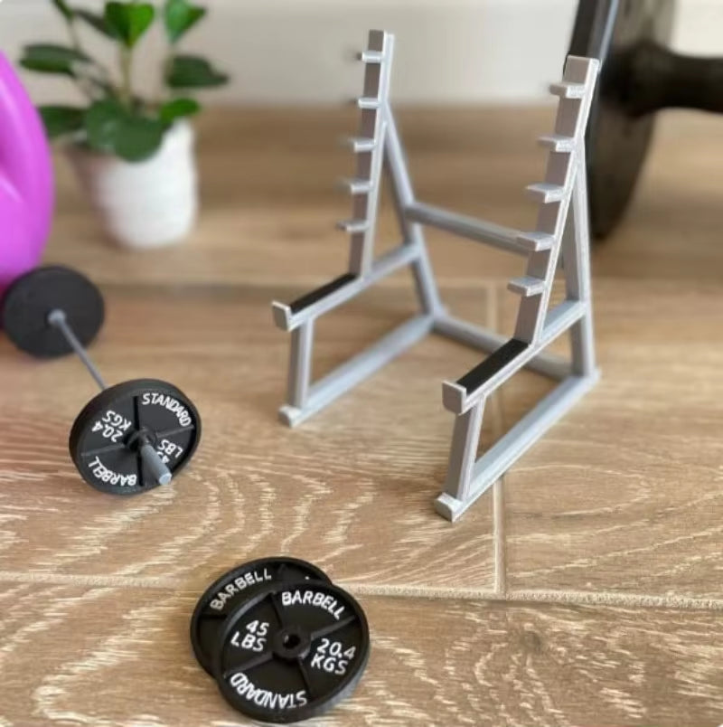 Barbell-Inspired Squat Rack Pen Holder - Unique Gift for Fitness Enthusiasts and Office Decor